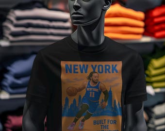 Maglietta unisex con grafica New York Pro Basketball – “Costruita per le luci della ribalta” – Maglietta ispirata a Jalen Brunson • Regalo per gli appassionati di sport