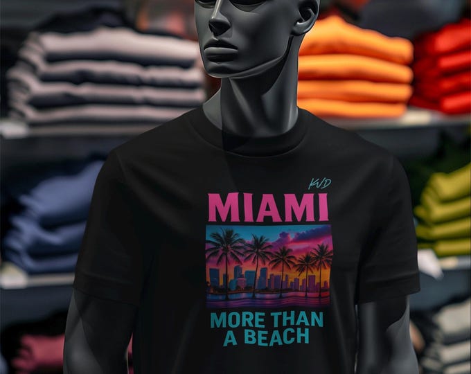 Featured listing image: Rep Your City Graphic Tee – MIAMI – “More Than a Beach.” City Pride Streetwear T-Shirt • Urban Graphic Tee