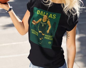 Dallas Women’s Pro Basketball Graphic Tee – “Future Vision. Present Problem.” - Paige Bueckers Inspired T-Shirt - Sports Fan Gift