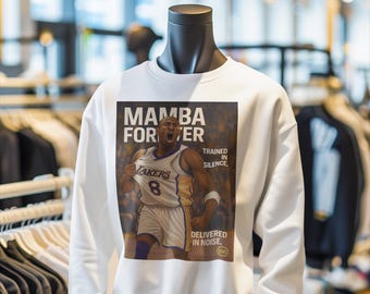 Sudadera unisex Mamba Forever: «Entrenado en silencio. Entregado en ruido». Camiseta inspirada en Kobe Bryant • Regalo para fanáticos del deporte.