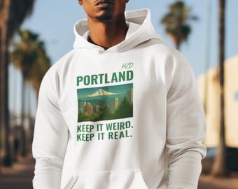 Sudadera con capucha "Portland Rep Your City" – "Mantén la rareza. Mantén la autenticidad". / Sudadera con capucha urbana / Sudadera con capucha "City Lifestyle"