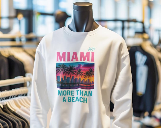 Featured listing image: Miami RYC Sweatshirt – City Skyline Crewneck – Urban Streetwear – “More Than a Beach”