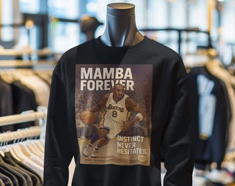 Sudadera unisex Mamba Forever: "El instinto nunca duda". Camiseta inspirada en Kobe Bryant. Regalo para fanáticos del deporte.