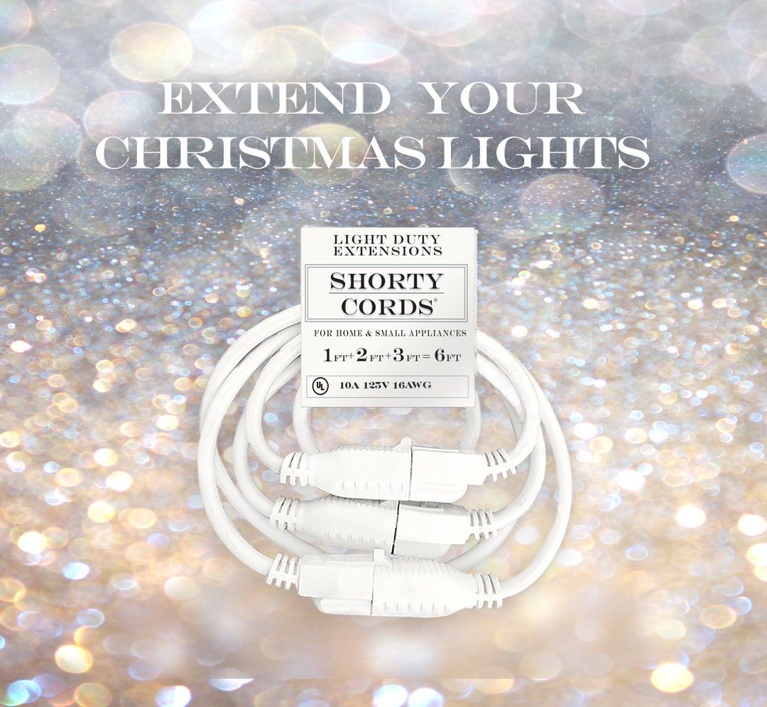 Shorty Cords® 3 Pack 1ft 2ft & 3ft Christmas Light Extension Etsy