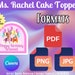Ms. Rachel Cake Topper Instant Download, Digital Download Kids Birthday ...