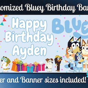 Bluey: Afiche Feliz Cumpleaños