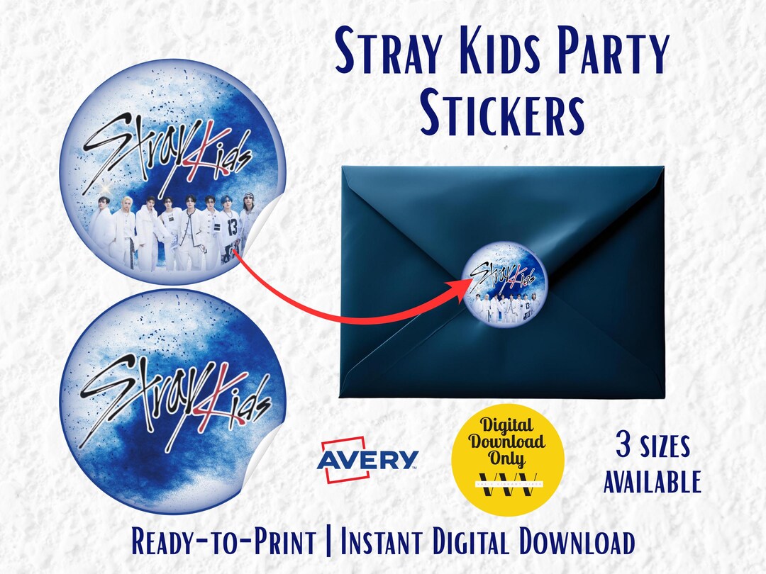Stray Kids Party Stickers: Kpop Birthday Decorations (digital Download ...