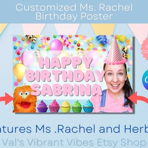 Customized Ms. Rachel Happy Birthday Poster Instant Download - Etsy
