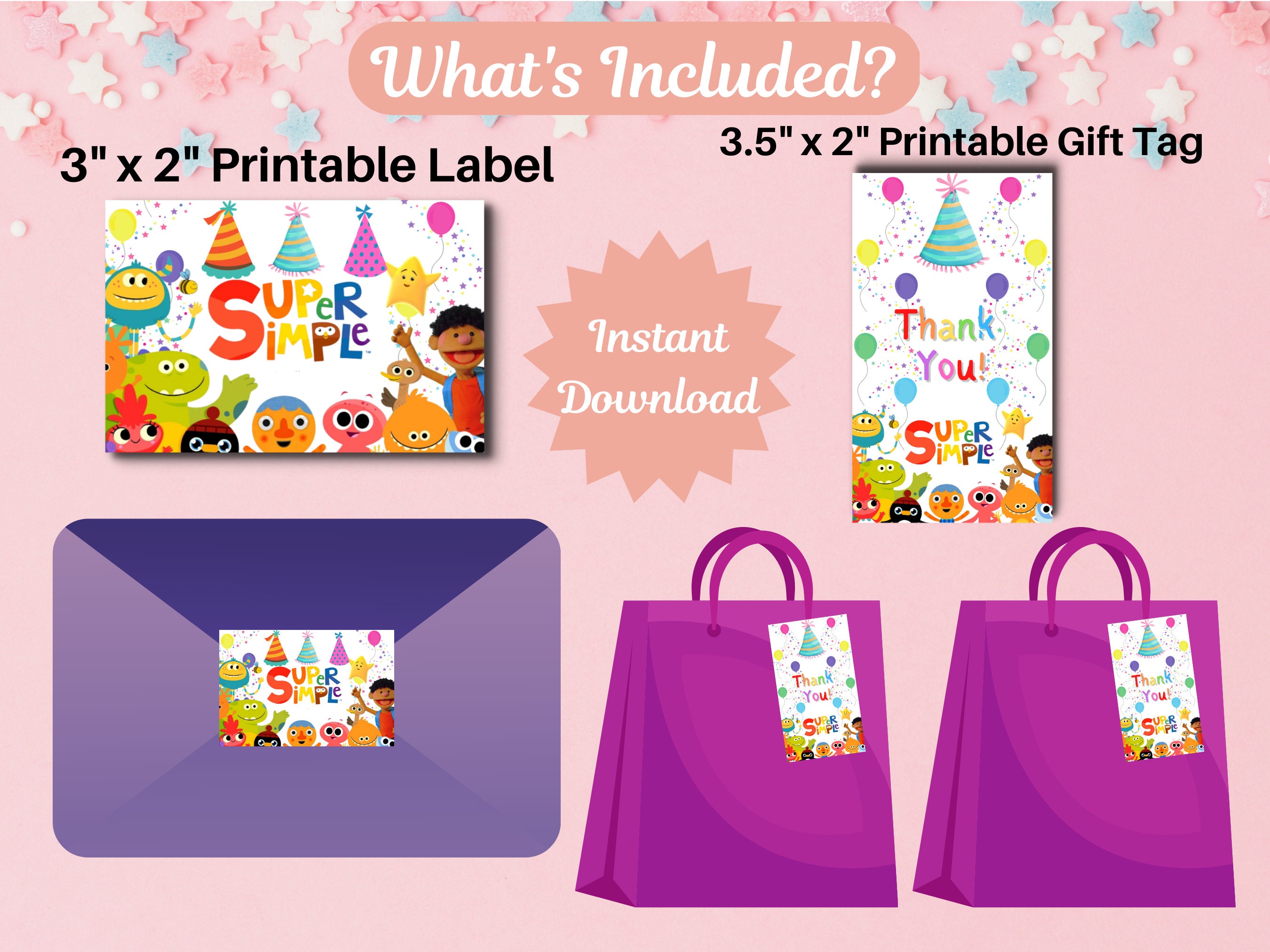 Super Simple Songs Party Pack Customized Invitation Thank Etsy