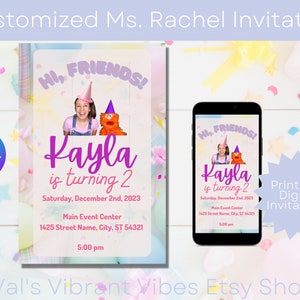 Custom Ms. Rachel Birthday Invitation With Herbie (canva Template) - Etsy