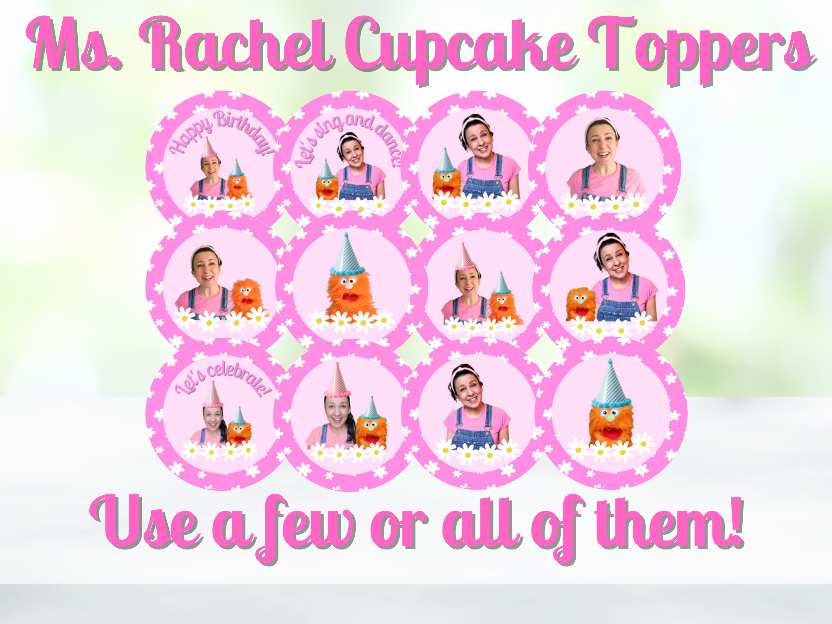 Ms. Rachel Cupcake Toppers Instant Digital Download - Etsy Canada