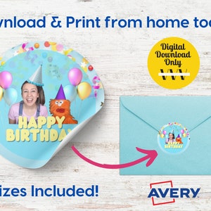Ms. Rachel Birthday Stickers: Printable Party Decorations (PDF)