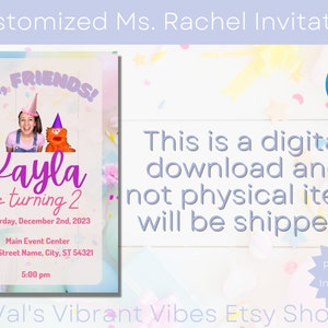 Custom Ms. Rachel Birthday Invitation With Herbie (canva Template) - Etsy