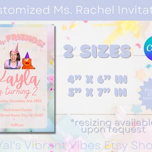Custom Ms. Rachel Birthday Invitation With Herbie (canva Template) - Etsy