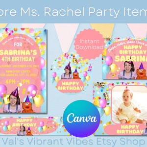 Customized Ms. Rachel Happy Birthday Poster Instant Download - Etsy