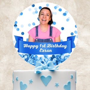 Customized Ms. Rachel Cake Topper in Blue | Songs for Littles | Birthday Party Decorations | Editable and Printable | Canva Template