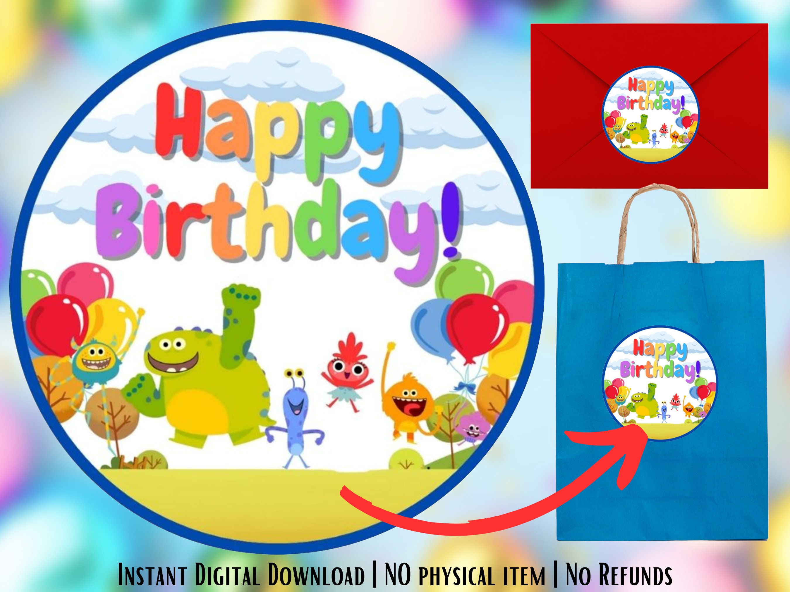 Super Simple Songs Happy Birthday Stickers Printable - Etsy