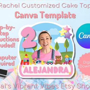 Customized Ms. Rachel Cake Topper in Pink Ms. Rachel - Etsy