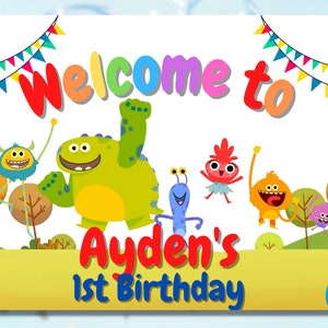 Super Simple Songs Welcome Poster | Happy Birthday | Editable Template | PDF, PNG | Kids Birthday Party