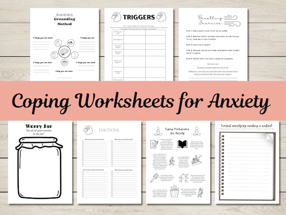 Coping Worksheets for Anxiety Mental Health Worksheets - Etsy