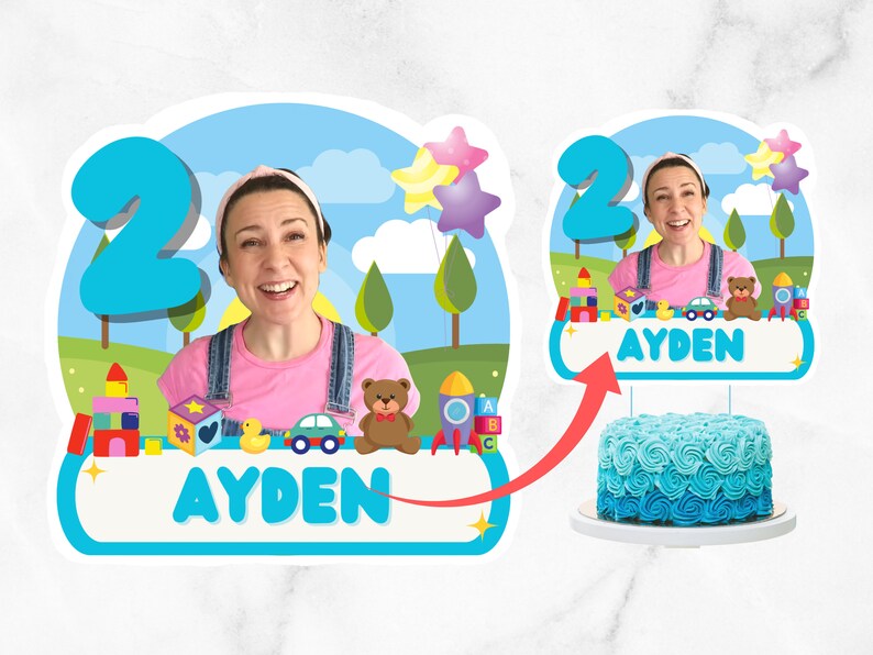 Customized Ms. Rachel Blue Cake Topper Ms. Rachel Party - Etsy