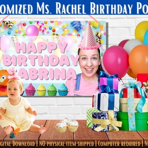 Customized Ms. Rachel Happy Birthday Poster | Instant Download ...