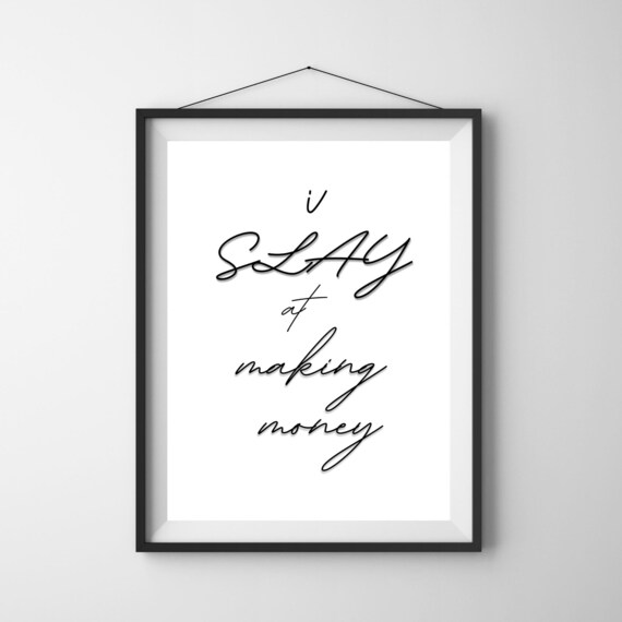 Money Affirmation Wall Art Manifestation Art Digital Etsy