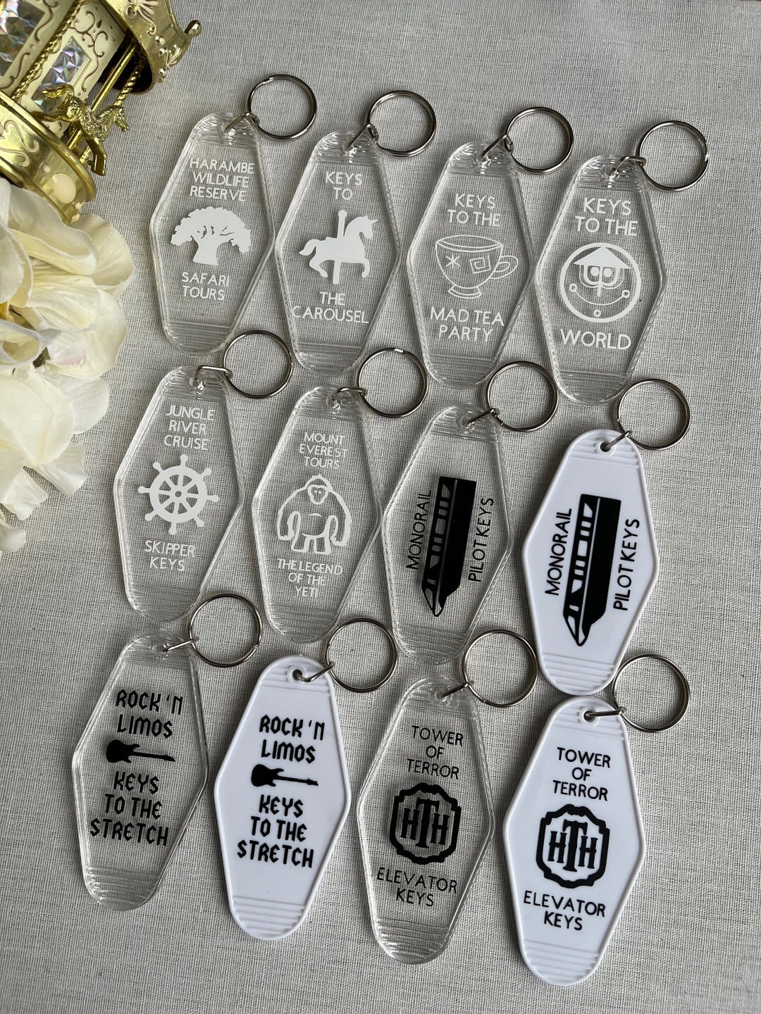 Magical Attraction & Roller Coaster Inspired Hotel Keychains Etsy