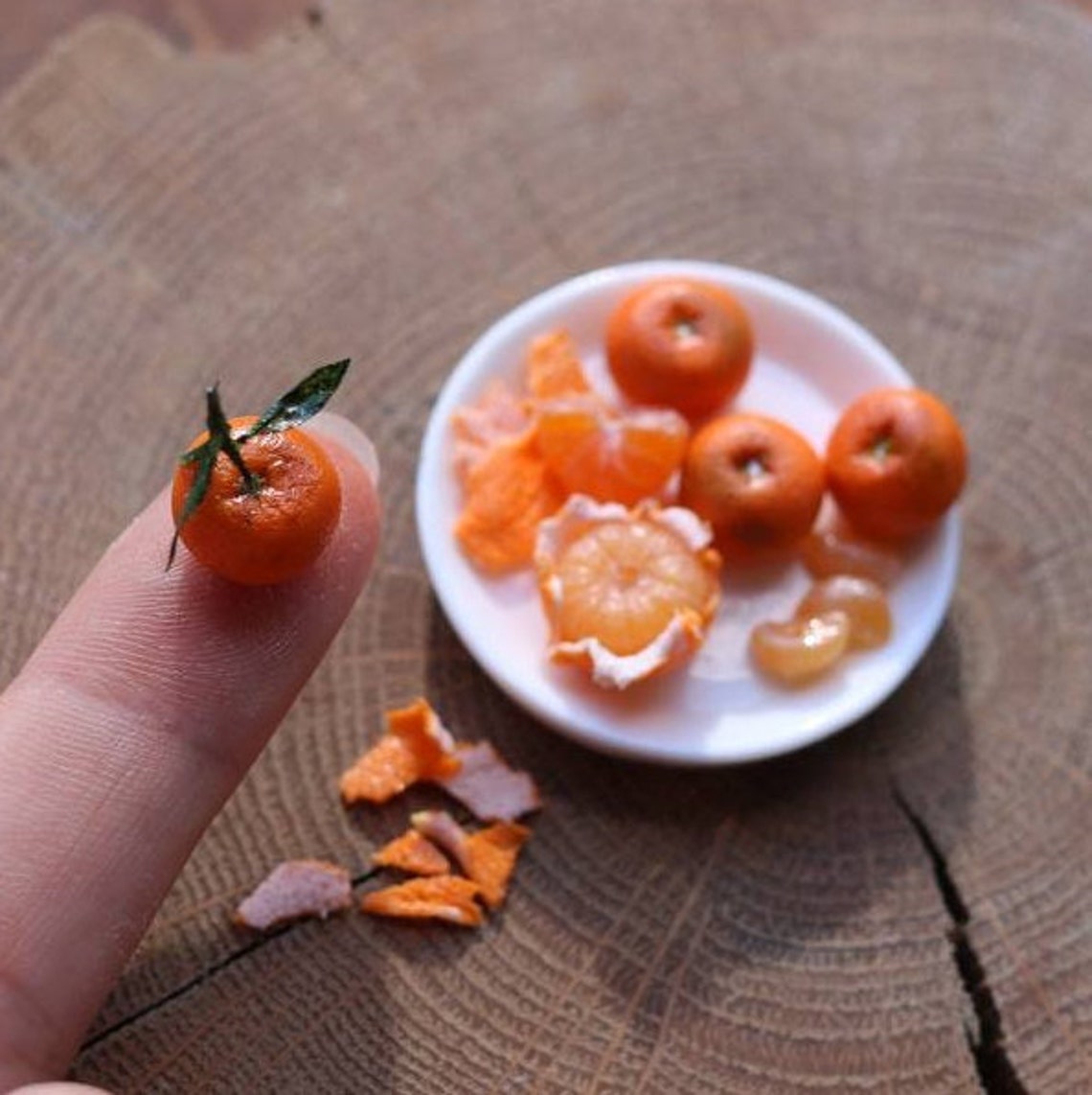 Miniature Tangerine Dollhouse Food Food for Dollhouse Mini Etsy