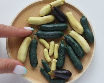 Zucchini for a dollhouse in 1/6 scale Miniature  Vegetables For Dollhouse 1:6 Scale Mini Vegetables Dollhouse Accessories