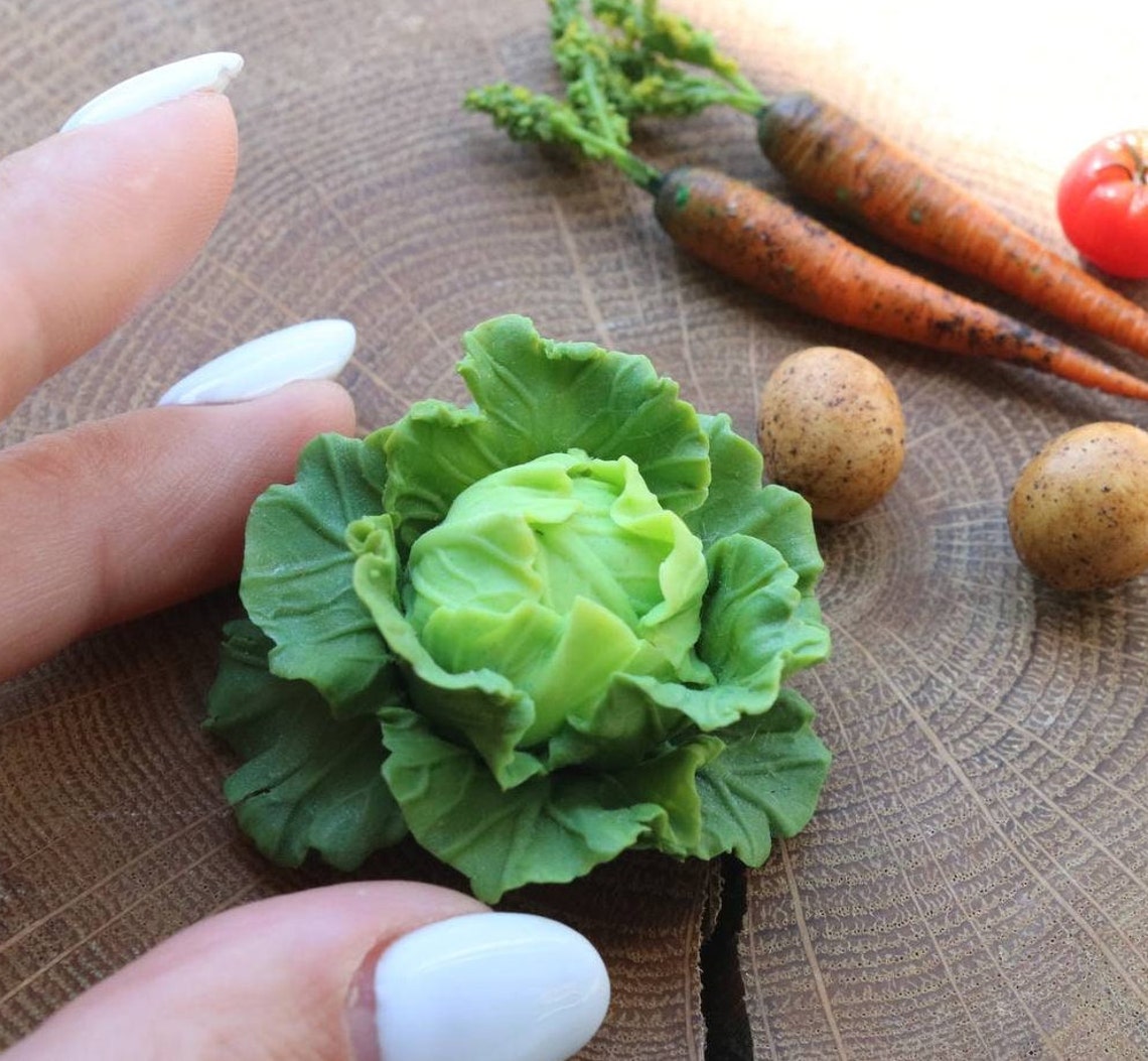Cabbage for a Dollhouse in 1/6 and 1/12 Scale Miniature Etsy