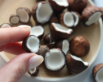 Miniature  coconut for a dollhouse, 1/12 and 1/6 scale realistic fruits, realistic fruits Miniature coconut