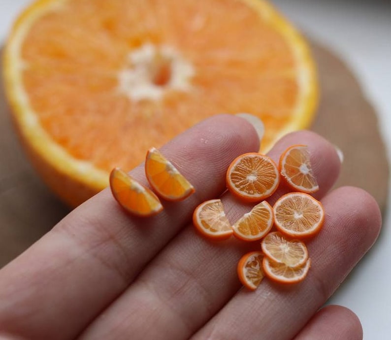 Miniature oranges, Dollhouse food, Food for dollhouse, Mini food, Doll food, Miniature fruits and vegetables, Miniatures, Mini oranges image 3