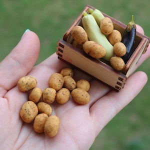 Kartoffelgemüse für Puppenstube 1:12 Miniatur Gemüse Puppenhaus 1:6 Miniatur Gemüse Puppenhaus Zubehör
