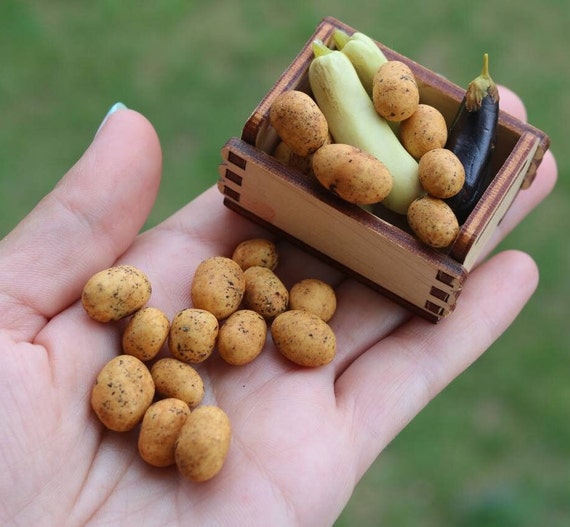 potato for a dollhouse in 1/12 scale Miniature Vegetables For Dollhouse 1:6  Scale Mini Vegetables Dollhouse Accessories