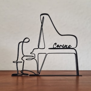 Pianist Abstracte kunst Muzikant cadeau idee 3D geprinte piano decoratie afbeelding 3