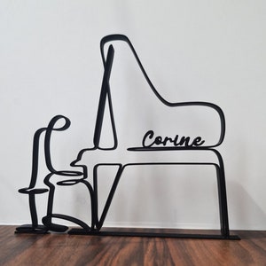 Pianist Abstracte kunst Muzikant cadeau idee 3D geprinte piano decoratie afbeelding 5