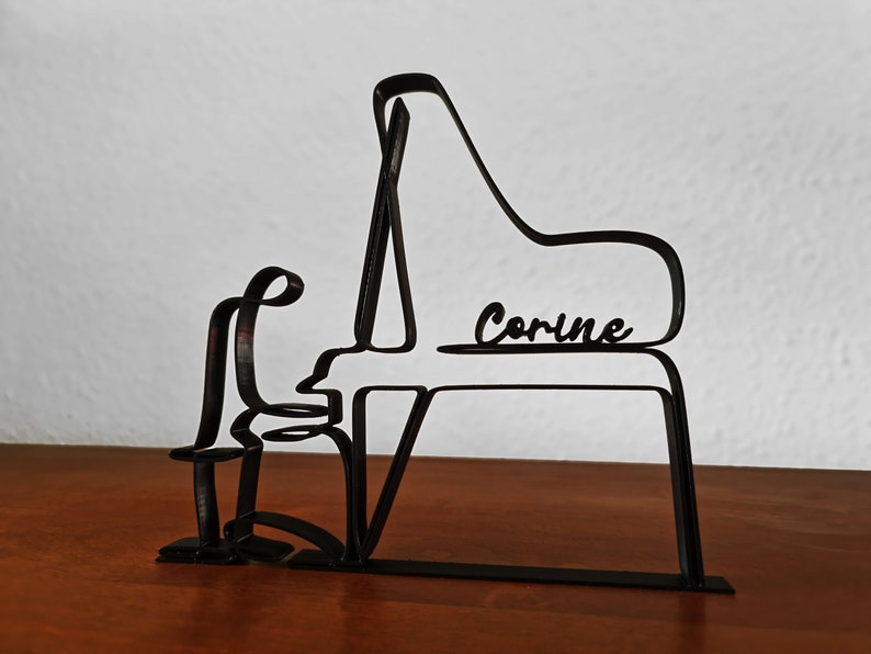 Pianist Abstracte kunst Muzikant cadeau idee 3D geprinte piano decoratie afbeelding 4