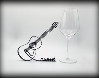 Gitaar • Abstracte kunst • Muzikant cadeau idee • 3D geprinte gitaar decoratie