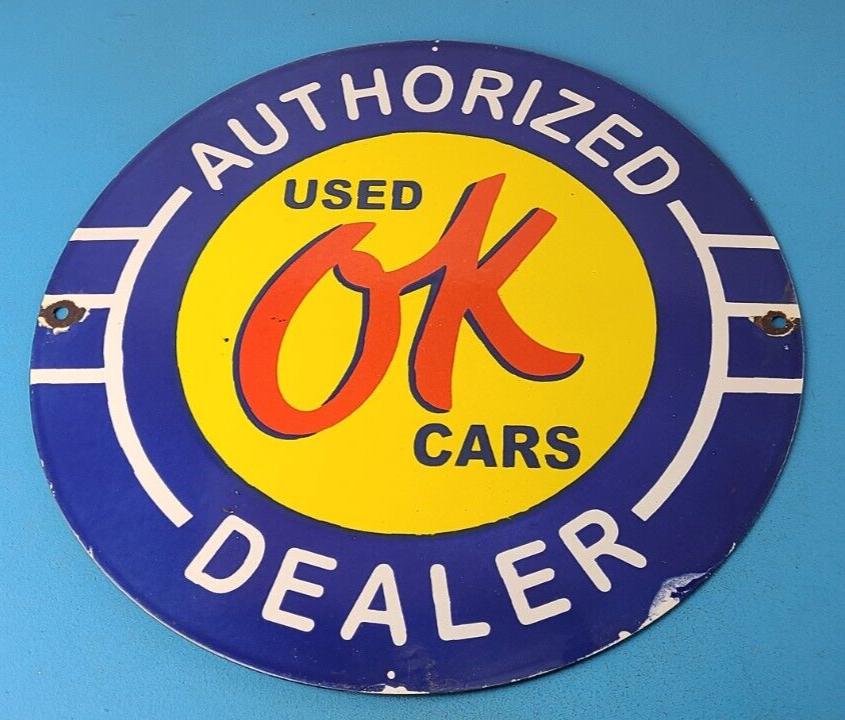U.S.A OK USED CARSヴィンテージ サインプレート 看板 店舗什器 Neon OK Used Cars Dealership - 1950s Vintage Authentic Signage