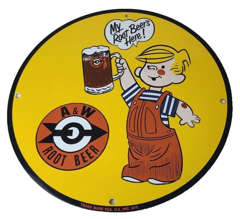 A & W Root Beer Sign - Etsy