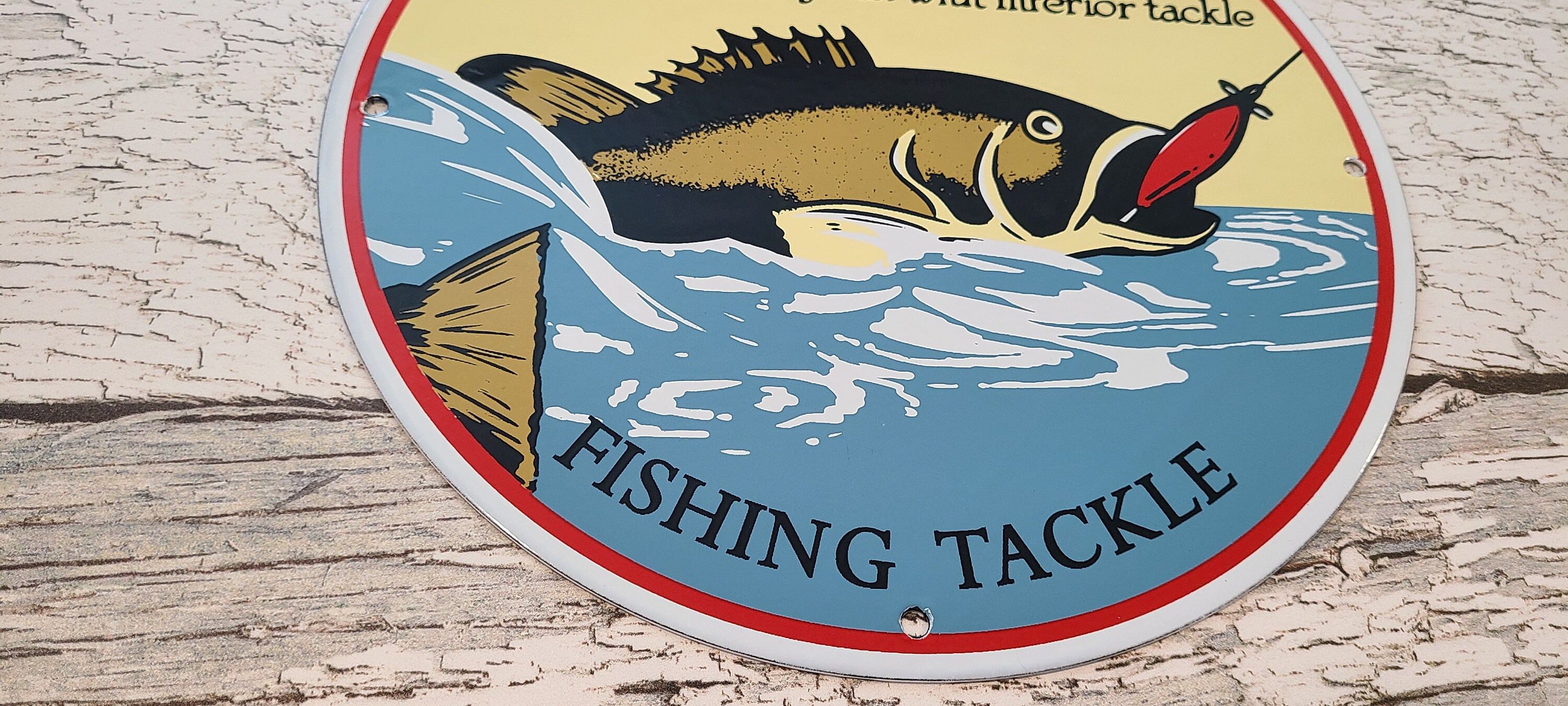 Vintage Winchester Porcelain Fishing Outdoor Bait and Tackle Etsy