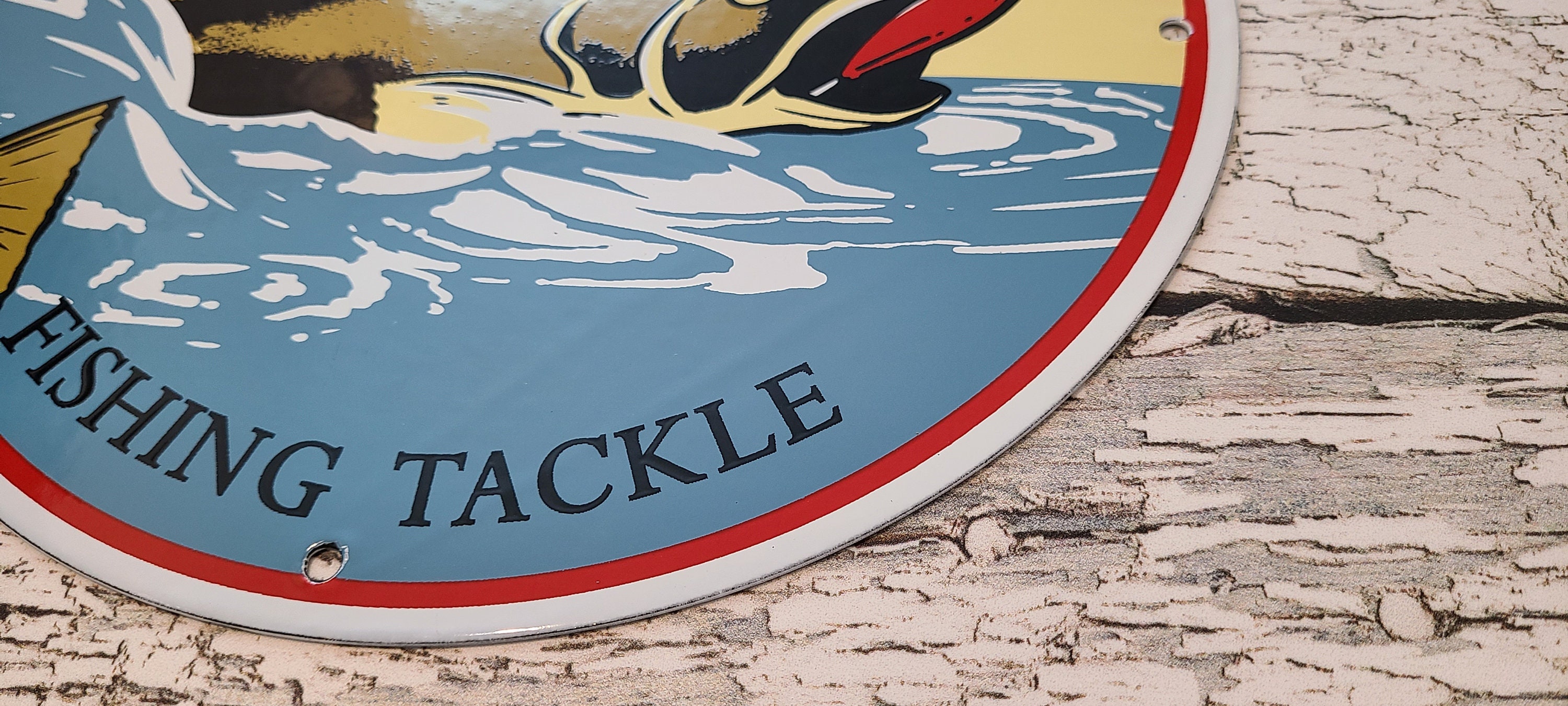 Vintage Winchester Porcelain Fishing Outdoor Bait and Tackle Etsy