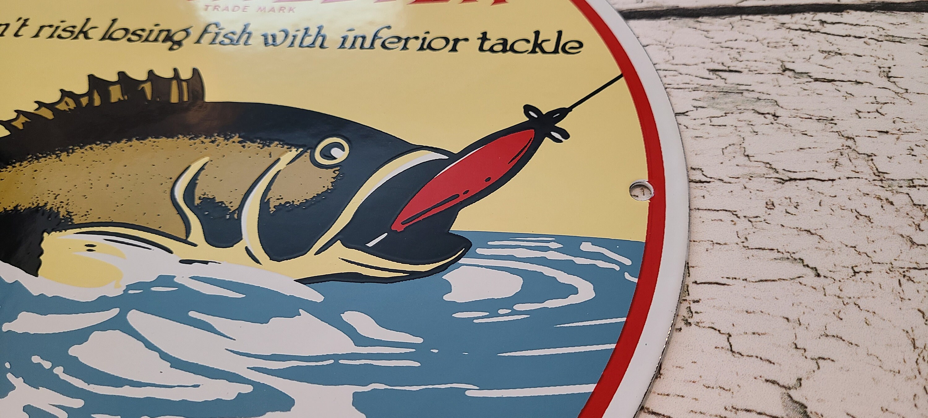 Vintage Winchester Porcelain Fishing Outdoor Bait and Tackle Etsy