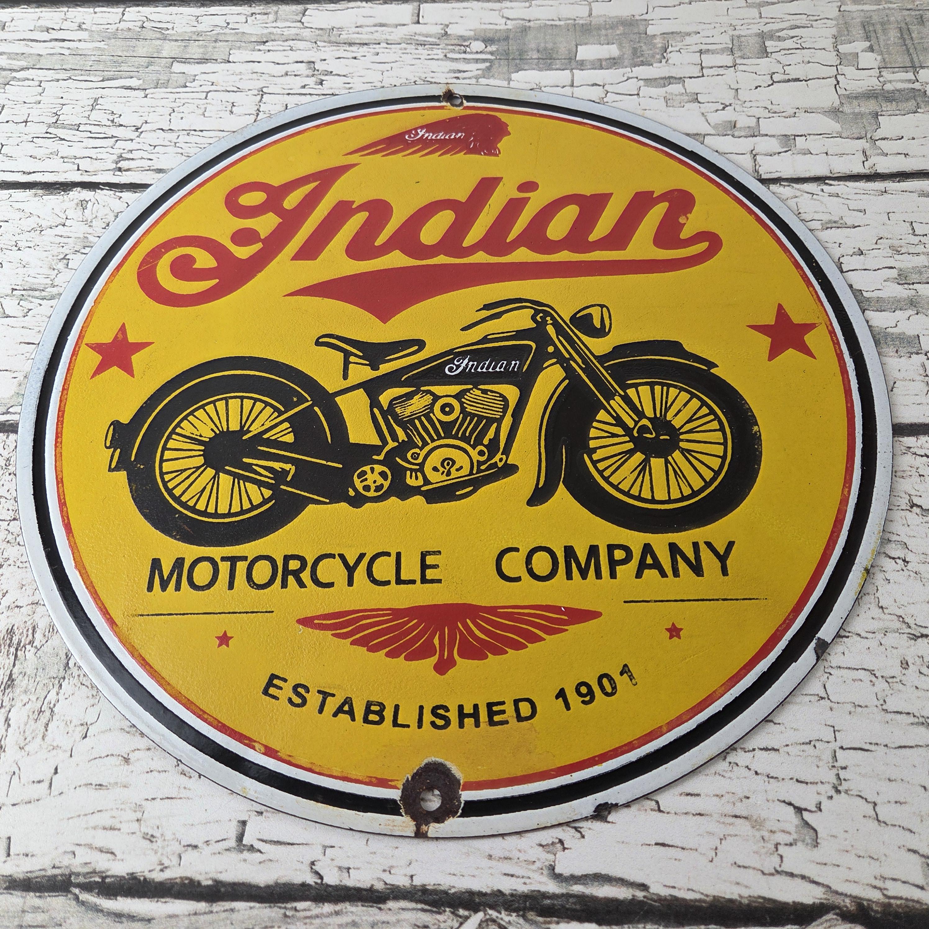 Vintage Indian Motorcycle Porcelain Signs - Etsy