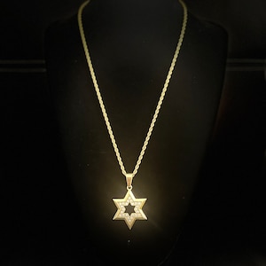 Unisex Stainless Steel Shield Of David Necklace/Star Of David Necklace Magen David Religious Pendant Jewish Star Jew Star Charm Necklace