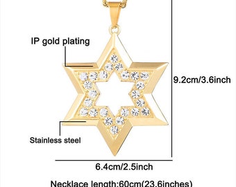 Shield Of David Necklace/Star Of David Necklace Magen David Religious Pendant Jewish Star Jew Star Charm Necklace