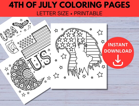 4th of July Adult Coloring Pages Printable - Etsy