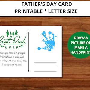 Father's Day Printable Card - Etsy