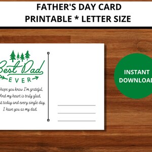 Father's Day Printable Card - Etsy